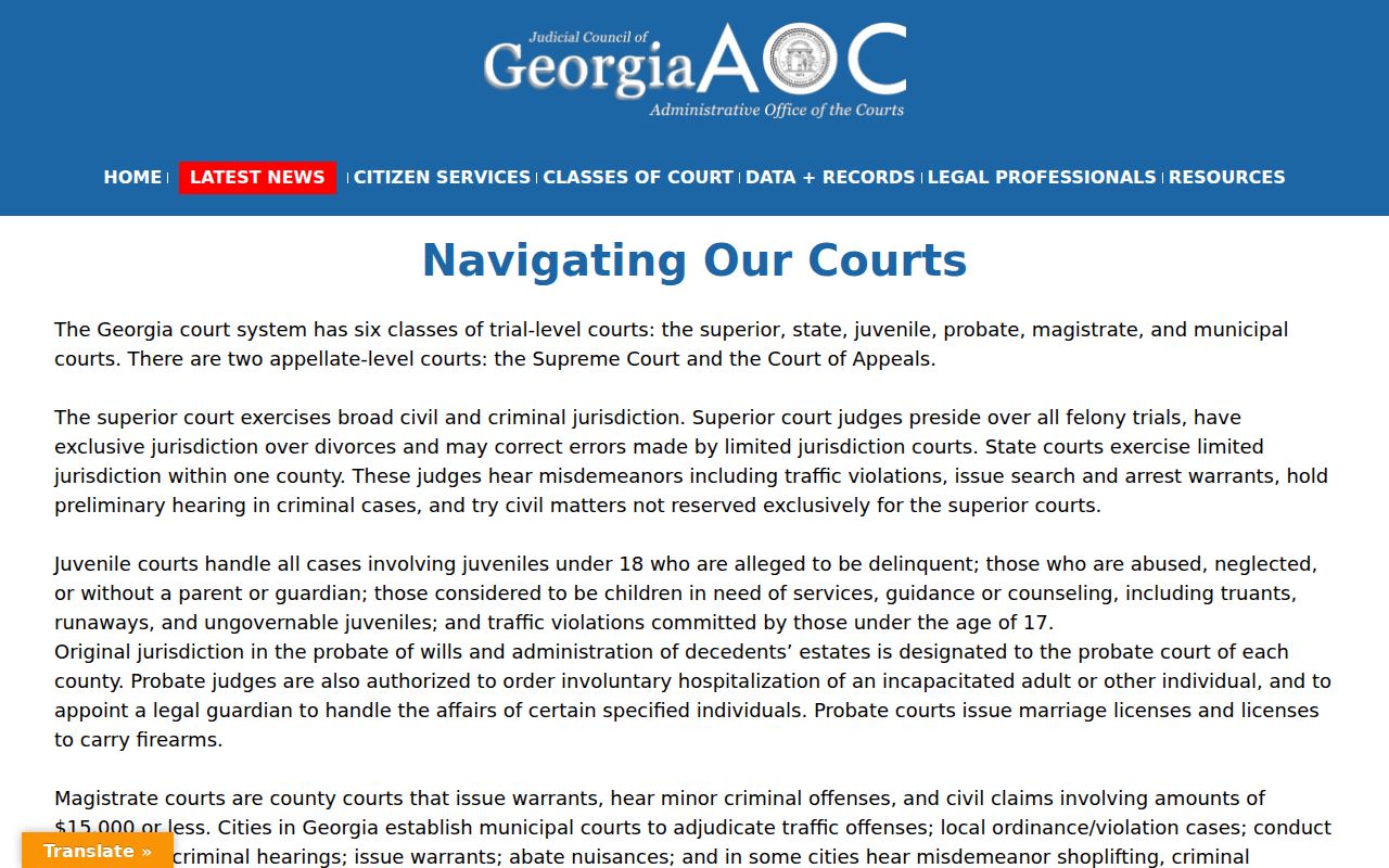Colquitt County active warrant court map