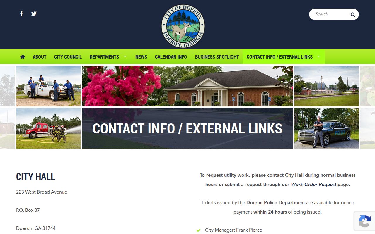 Doerun warrant records ticket posting and contact page