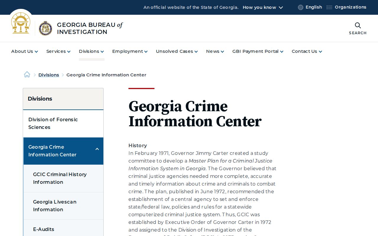 GCIC access boundary for Colquitt County most wanted records